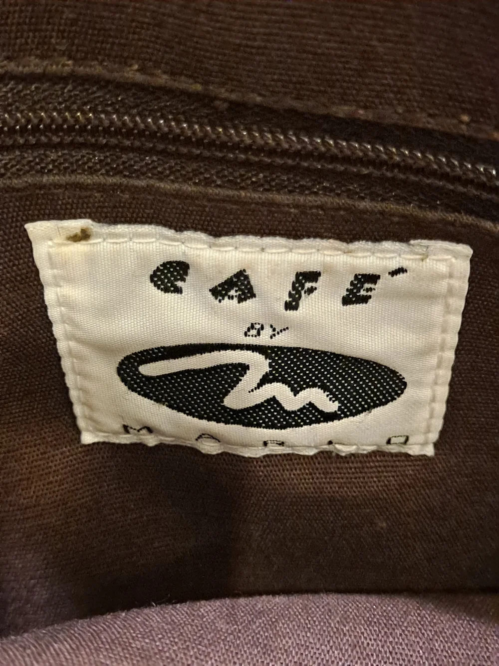CAFE By Marlo Vintage Compact Leather Messenger Bag Dark Brown Organizer Travel
